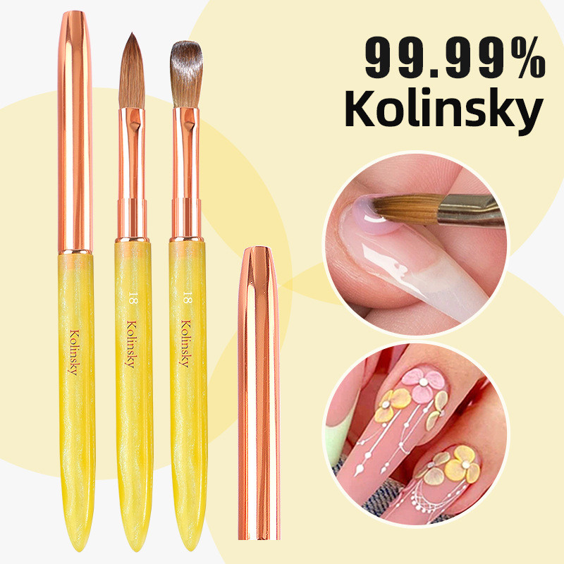 Nail Art Brush Set - ชุดแปรงทาเล็บอะคริลิก Kolinsky 1 ชิ้น แปรงทาเล็บ 3D