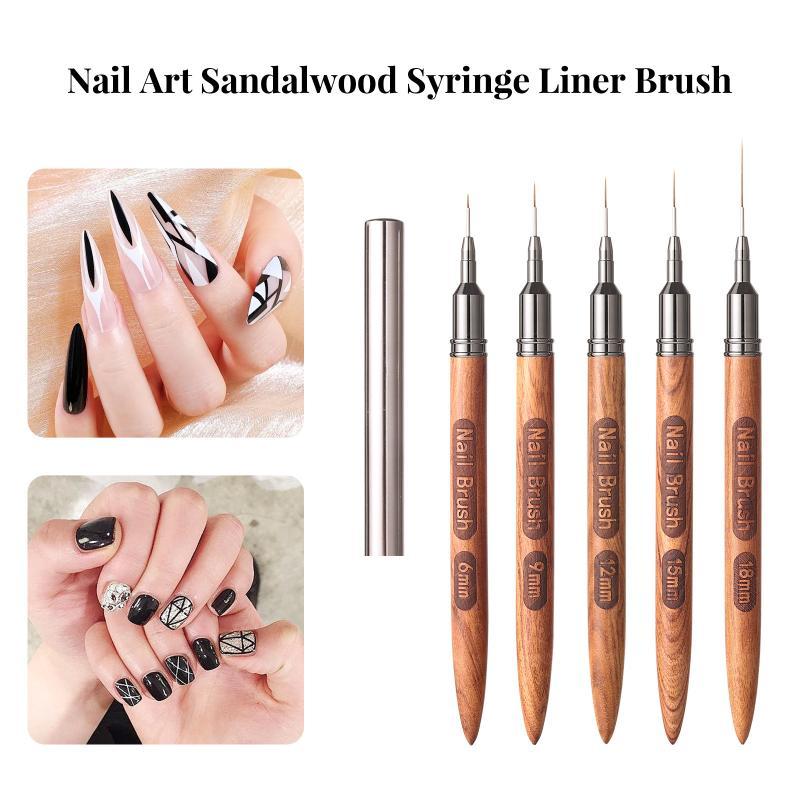 ชุดแปรงเพ้นท์เล็บด้ามไม้ 1/4/5 - Nail Art Brush Set บทวิจารณ์และราคา