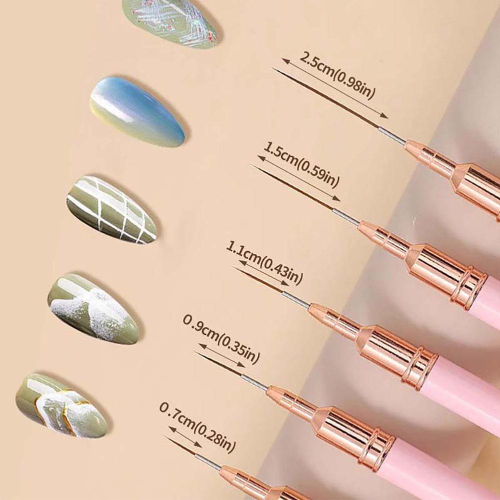 ชุดแปรงเพ้นท์เล็บ 5 ชิ้น ขนาด  - Nail Art Brush Set บทวิจารณ์และราคา