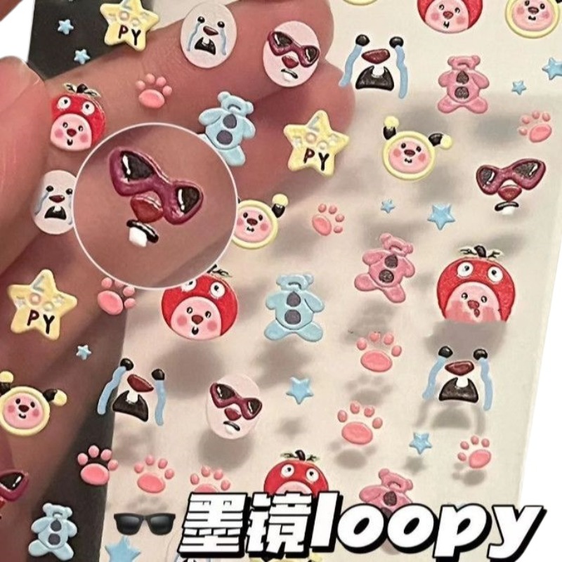 สติกเกอร์ลายนูน 3D แบบโปร่งใส, - Nail Art Design บทวิจารณ์และราคา