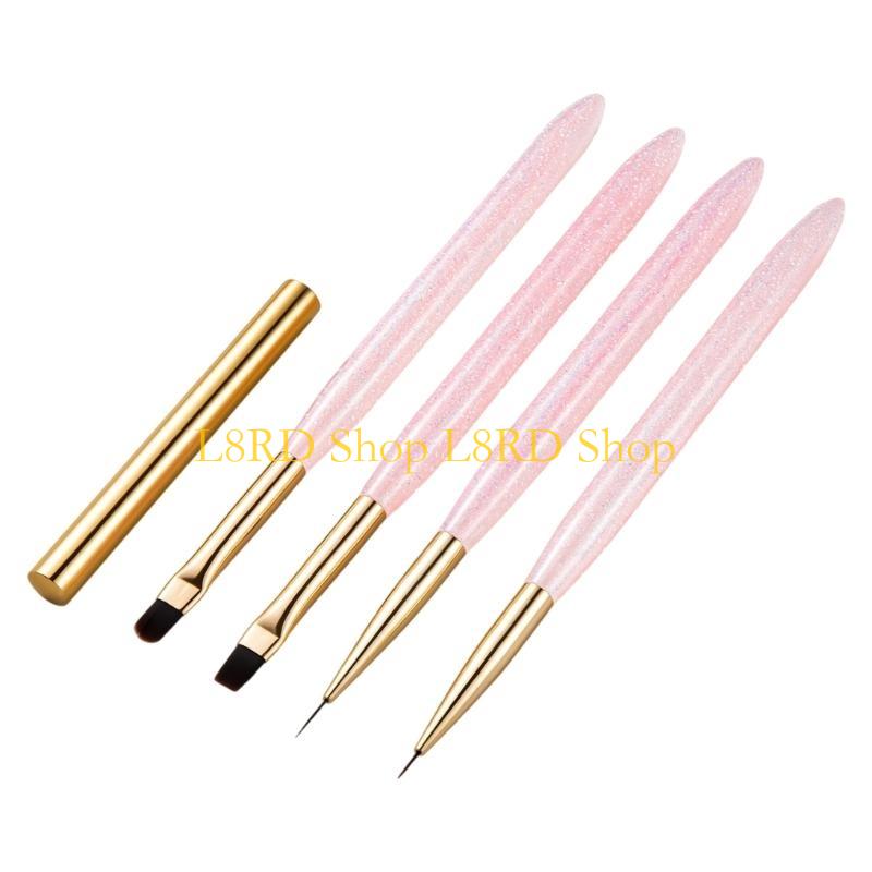 L8RD 4 ชิ้นเล็บชุดแปรงศิลปะจิต - Nail Art Brush Set บทวิจารณ์และราคา