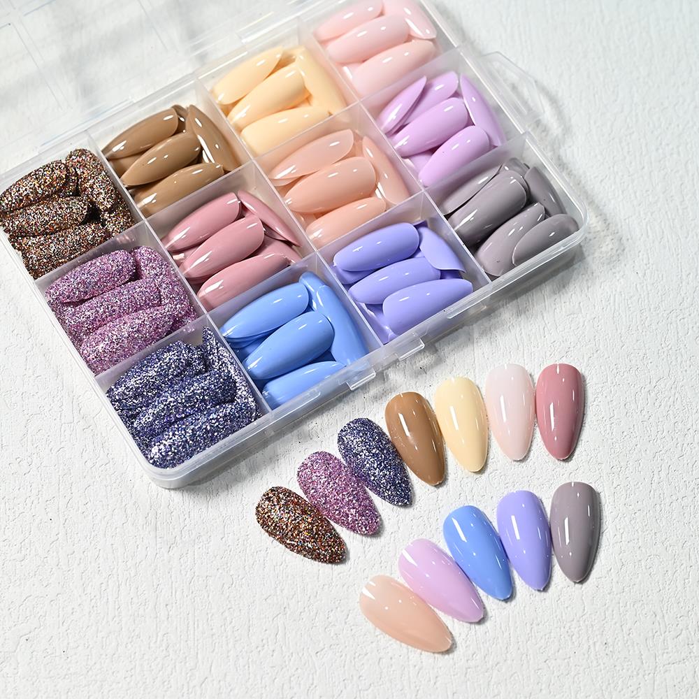 เล็บปลอมแบบกดติด 288 ชิ้น เงาง - Nail Art Design บทวิจารณ์และราคา