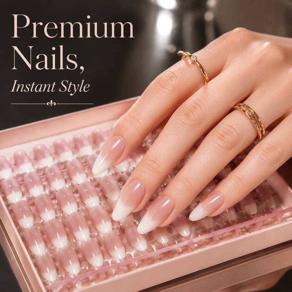 เล็บปลอมแบบกดติด 150 ชิ้น สไตล - Nail Art Ombre Pink บทวิจารณ์และราคา
