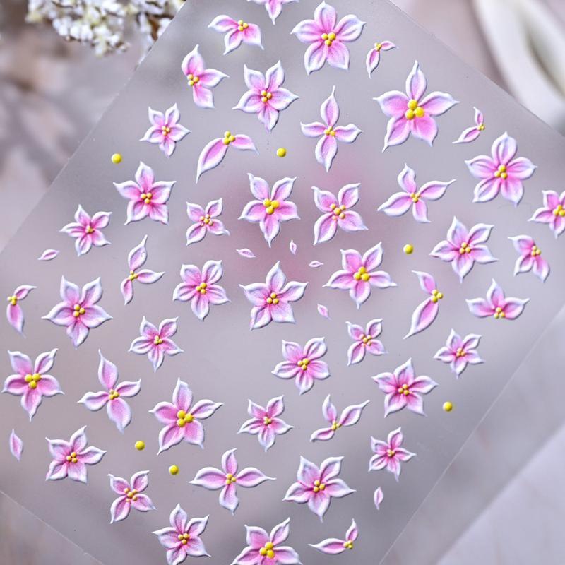 สติกเกอร์ติดเล็บลายดอกลิลลี่นุ - Nail Art Ombre Pink บทวิจารณ์และราคา