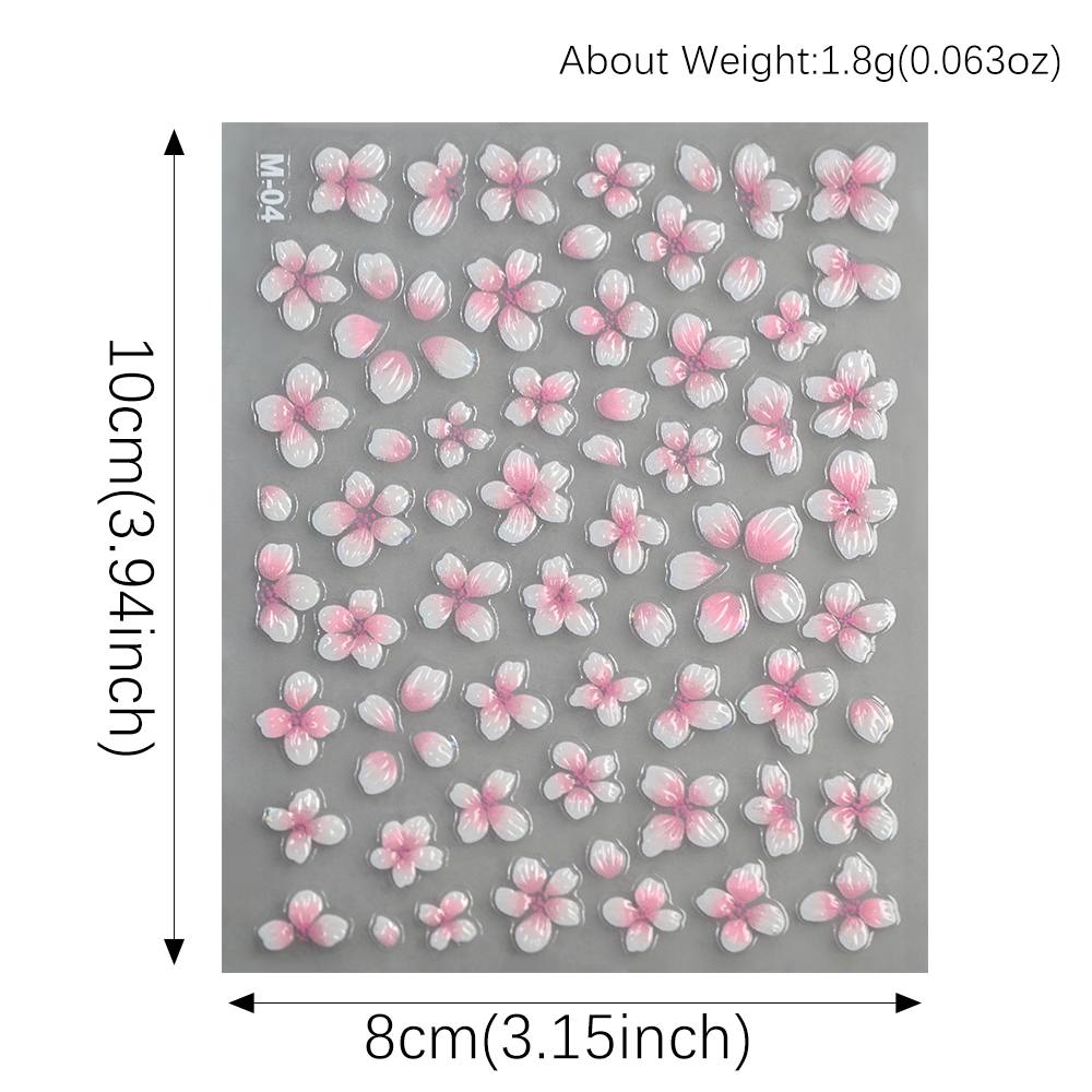 สติกเกอร์ติดเล็บลายดอกซากุระไล - Nail Art Ombre Pink บทวิจารณ์และราคา