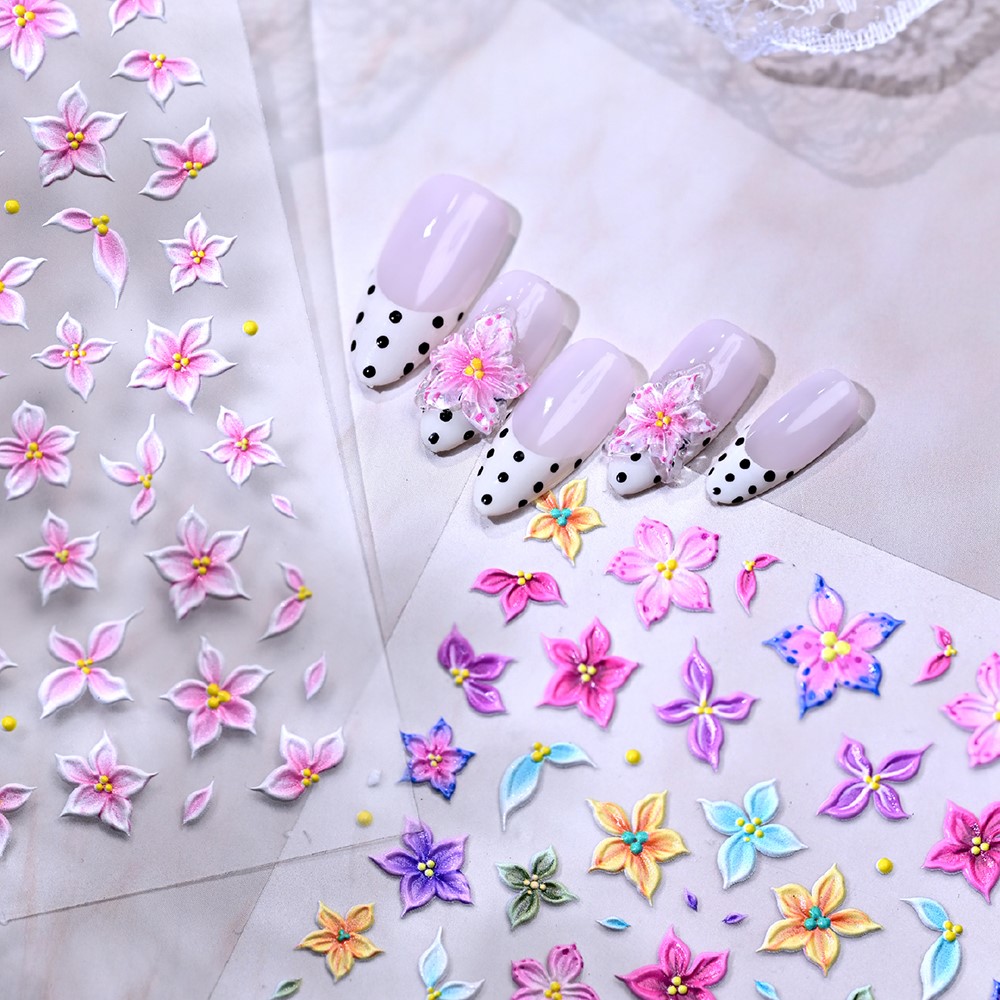 สติ๊กเกอร์ตกแต่งเล็บลายดอกลิลล - Nail Art Ombre Pink บทวิจารณ์และราคา