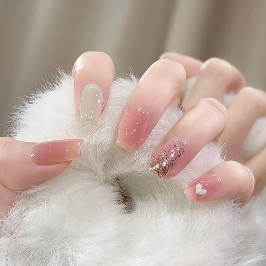 24 ชิ้น/เซ็ตสั้นขนาดกลางเล็บปล - Nail Art Design บทวิจารณ์และราคา