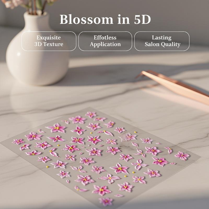 สติกเกอร์ติดเล็บลายดอกลิลลี่สี - Nail Art Ombre Pink บทวิจารณ์และราคา
