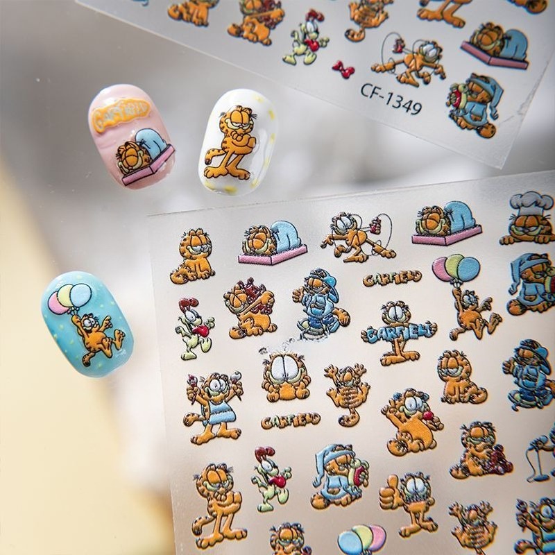 สติกเกอร์ตกแต่งเล็บลายการ์ฟิลด - Nail Art Design บทวิจารณ์และราคา
