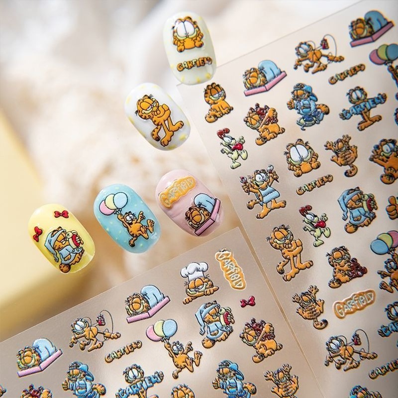 สติกเกอร์ตกแต่งเล็บลายการ์ฟิลด - Nail Art Design บทวิจารณ์และราคา