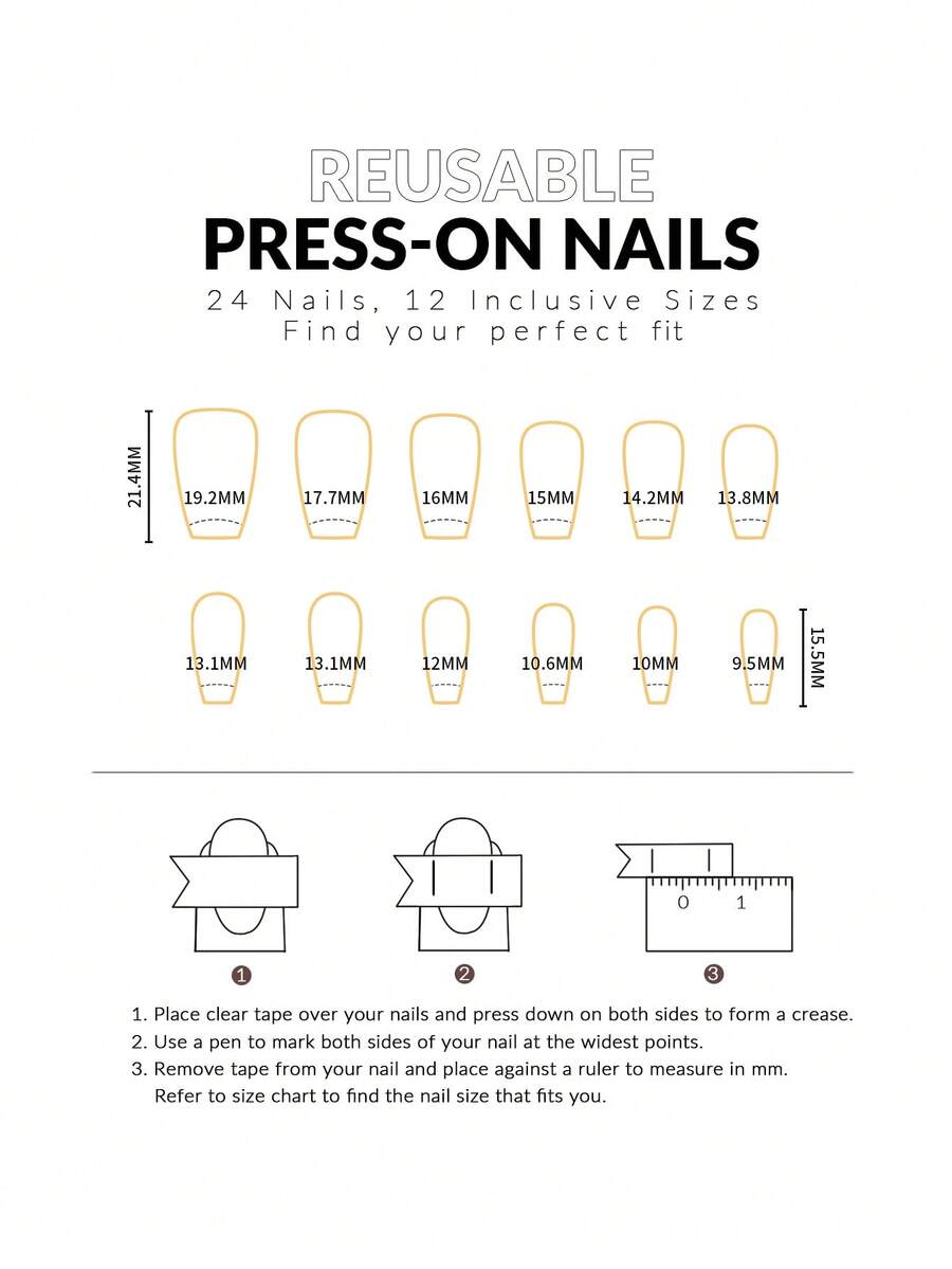 24 ชิ้น ชุดเล็บปลอมอะคริลิคทรง - Nail Art Ombre Pink บทวิจารณ์และราคา