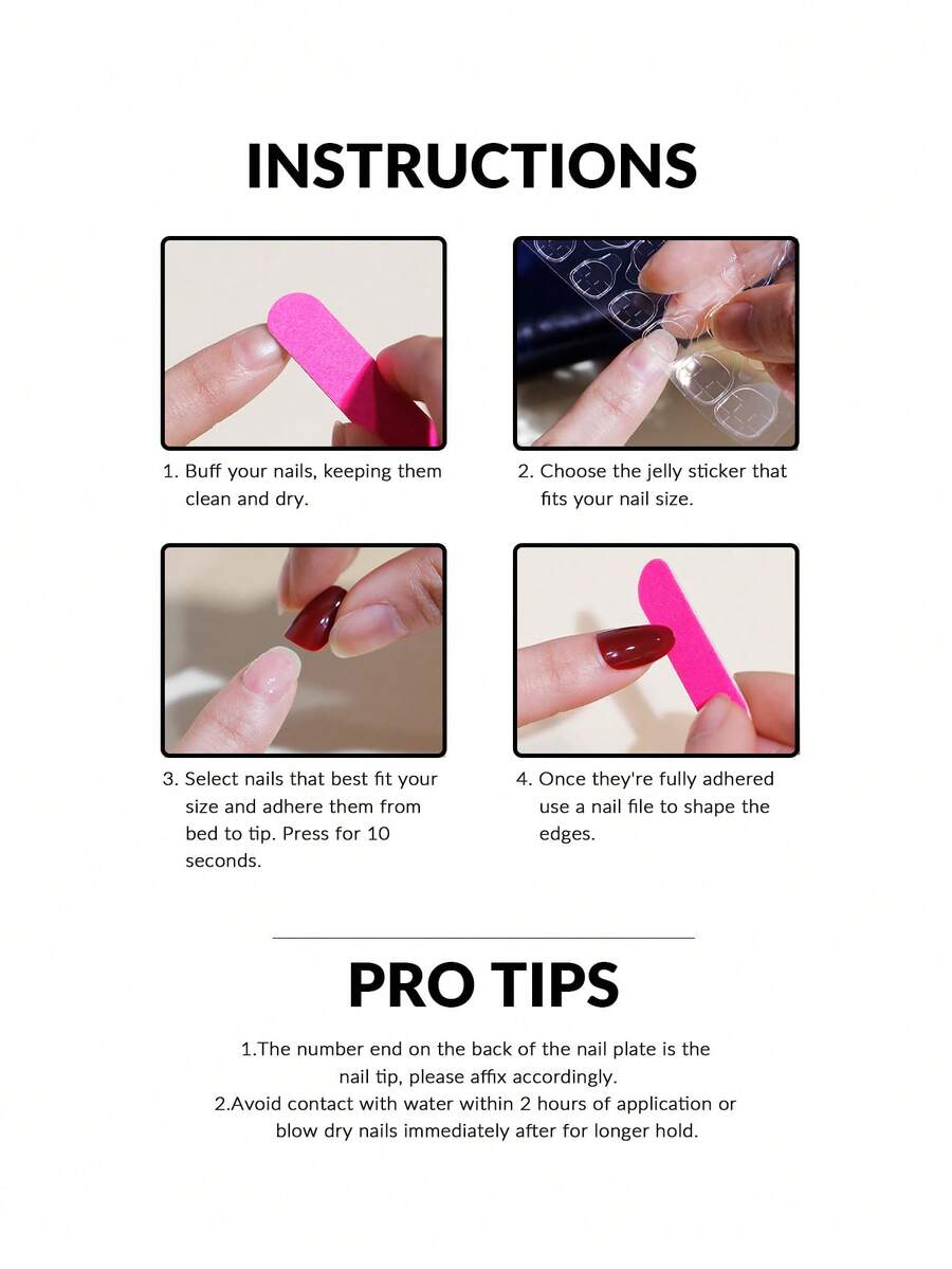 24 ชิ้น ชุดเล็บปลอมอะคริลิคทรง - Nail Art Ombre Pink บทวิจารณ์และราคา