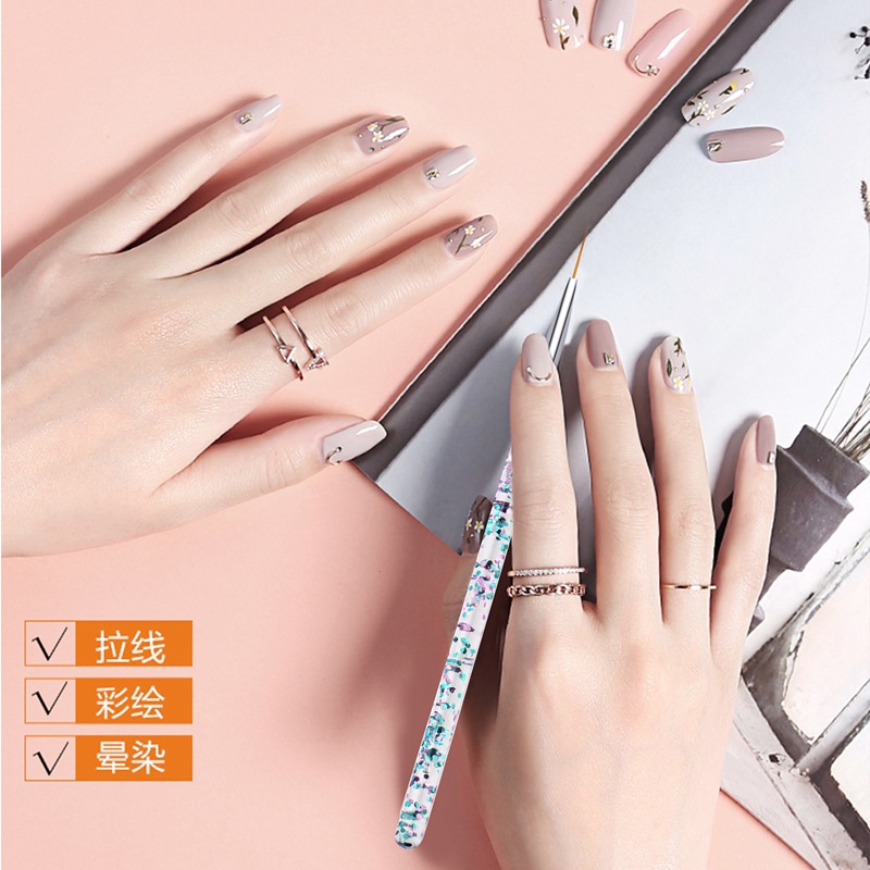ชุดแปรงเพ้นท์เล็บลายทรายใส 3 ช - Nail Art Brush Set บทวิจารณ์และราคา
