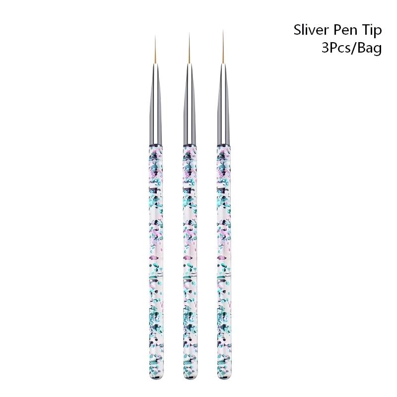 ชุดแปรงเพ้นท์เล็บลายทรายใส 3 ช - Nail Art Brush Set บทวิจารณ์และราคา