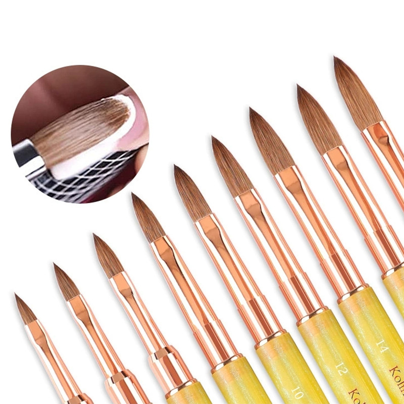 ชุดแปรงทาเล็บอะคริลิก Kolinsky - Nail Art Brush Set บทวิจารณ์และราคา