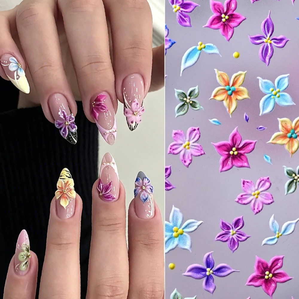 สติกเกอร์ติดเล็บลายดอกลิลลี่น่ - Nail Art Ombre Pink บทวิจารณ์และราคา